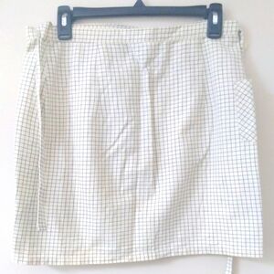 White striped wrap around skirt